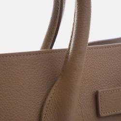 Pre Owned حقيبة سان لوران باريس ساك دو جور جلد العجل محبب بني صغيرة