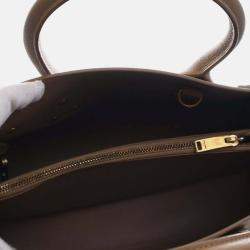 Pre Owned حقيبة سان لوران باريس ساك دو جور جلد العجل محبب بني صغيرة