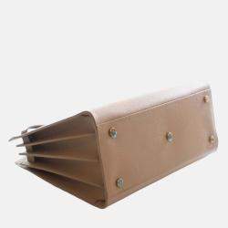 Pre Owned حقيبة سان لوران باريس ساك دو جور جلد العجل محبب بني صغيرة