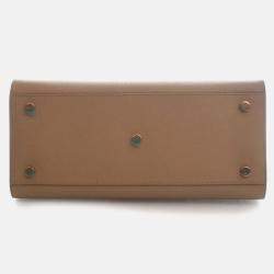 Pre Owned حقيبة سان لوران باريس ساك دو جور جلد العجل محبب بني صغيرة