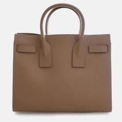 Pre Owned حقيبة سان لوران باريس ساك دو جور جلد العجل محبب بني صغيرة