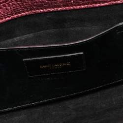 Pre Owned Saint Laurent Cassandre Metallic Pink Leather Clutch