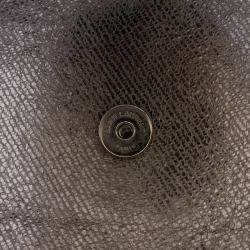 مملوكة مسبقًا Saint Laurent Paris Silver Medium Metallic Leather Monogram Sunset Crossbody