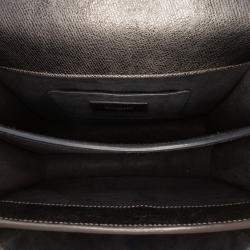 مملوكة مسبقًا Saint Laurent Paris Silver Medium Metallic Leather Monogram Sunset Crossbody