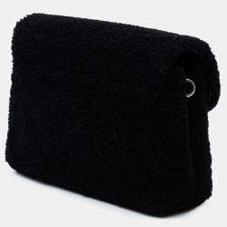 Pre Owned حقيبة سان لوران باريس لو لو كروس جلد خروف سوداء تويز