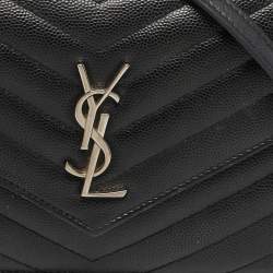 مملوكة مسبقًا محفظة بسلسلة سان لوران جلد ماتيلاسيه خمري مونوجرامي ظرفية