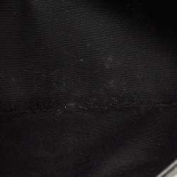 Pre Owned حقيبة كلاتش سان لوران أبتاون جلد سوداء