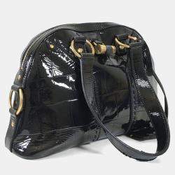 مملوكة مسبقًا Saint Laurent Crocodile Embossed Patent Muse Bag
