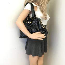 مملوكة مسبقًا Saint Laurent Crocodile Embossed Patent Muse Bag