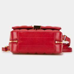 مملوكة مسبقًا Saint Laurent Paris Red Toy Lambskin Vicky Crossbody