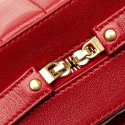 مملوكة مسبقًا Saint Laurent Paris Red Toy Lambskin Vicky Crossbody