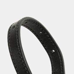 مملوكة مسبقًا حقيبة سان لوران باريس ميكا جلد أسود صغيرة حقائب قبعات