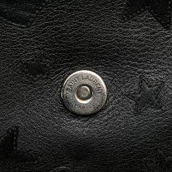 مملوكة مسبقًا محفظة سلسلة تصاميم قلوب سان لوران باريس سوداء متوسطة بترز مونوجرام