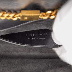 Pre Owned Saint Laurent Paris Black Small Smooth Calfskin Monogram Kate Tassel Crossbody