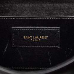 Pre Owned Saint Laurent Paris Black Small Smooth Calfskin Monogram Kate Tassel Crossbody