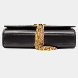Pre Owned Saint Laurent Paris Black Small Smooth Calfskin Monogram Kate Tassel Crossbody