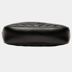 مملوكة مسبقًا حقيبة كاميرا سان لوران باريس سوداء لوف موغرام جلد ماتلاسيه