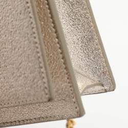 مملوكة مسبقًا محفظة بسلسلة سان لوران باريس كيت تاسيل فضية لامعة