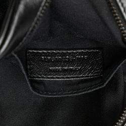 مملوكة مسبقًا Saint Laurent Paris Black Chevron Calfskin Round Vinyle Camera Bag
