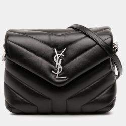 مملوكة مسبقًا Saint Laurent Paris Black Toy Leather Monogram LouLou Crossbody