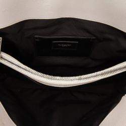 Pre Owned Saint Laurent Paris Large Chevron Sheepskin Monogram College Satchel