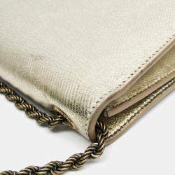 Pre Owned Saint Laurent Kate Leather Shoulder Bag