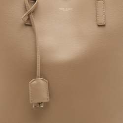 Pre Owned حقيبة يد تسوق سان لوران جلد بيج