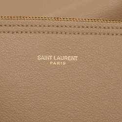 Pre Owned حقيبة يد تسوق سان لوران جلد بيج