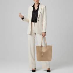 Pre Owned حقيبة يد تسوق سان لوران جلد بيج