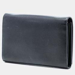 Pre Owned Saint Laurent Paris Black Medium Grain De Poudre Monogram Kate Crossbody