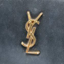 Pre Owned Saint Laurent Paris Black Medium Grain De Poudre Monogram Kate Crossbody
