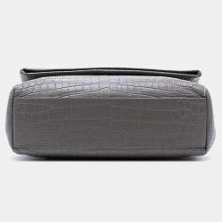 مملوكة مسبقًا Saint Laurent Paris Medium Croc Embossed Calfskin Monogram West Hollywood Crossbody