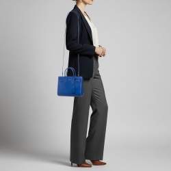 مملوكة مسبقًا Saint Laurent Classic Sac De Jour Nano Blue Leather Tote
