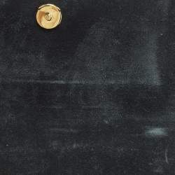 Pre Owned Saint Laurent Sunset Small Gold Lizard Embossed Leather Shoulder Bag