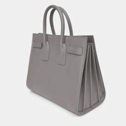 Pre Owned Saint Laurent Paris Grey Leather Sac de Jour Small