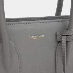 Pre Owned Saint Laurent Paris Grey Leather Sac de Jour Small