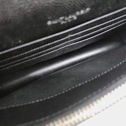 Pre Owned Saint Laurent Paris Black Leather Envelope Chain Shoulder Bag