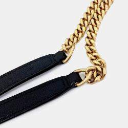 Pre Owned Saint Laurent Paris Black Leather Becky Chain Shoulder Bag