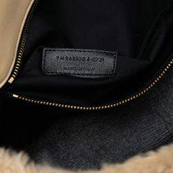 Pre Owned حقيبة كلتش سان لوران باريس ظرف بارز مبطن شيرلينج بني