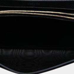 مملوكة مسبقًا Saint Laurent Paris Black Leather Belle de Jour Wallet on Chain