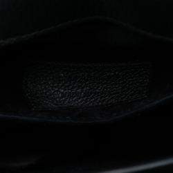 Pre Owned حقيبة سان لوران باريس سانسيت كروس بودي مونوغرام جلد عجل حبيبي متوسط أسود