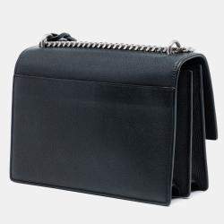 Pre Owned حقيبة سان لوران باريس سانسيت كروس بودي مونوغرام جلد عجل حبيبي متوسط أسود