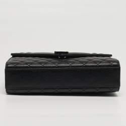 Pre Owned حقيبة سان لوران جلد ماتيلاسي أسود سلسلة مزيج متوسطة نمط الظرف