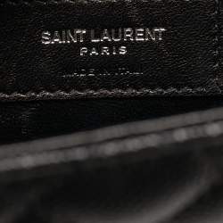 Pre Owned حقيبة سان لوران جلد ماتيلاسي أسود سلسلة مزيج متوسطة نمط الظرف