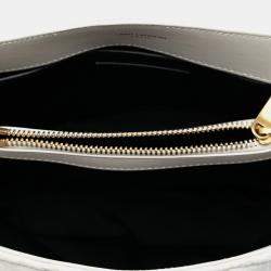 Pre Owned Saint Laurent Paris White Small Jersey Loulou Puffer Shoulder Bag