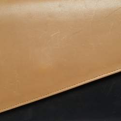 مملوكة مسبقًا Saint Laurent Diagonal Beige/Black Leather Clutch