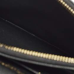 مملوكة مسبقًا Saint Laurent Cassandre Black Quilted Leather Wallet On Chain