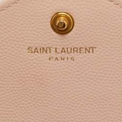 Pre Owned محفظة سان لوران باريس كاساندرا سلسلة جلد مبطن وردي