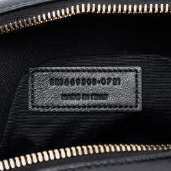 مملوكة مسبقًا حقيبة كتف سان لوران لو مايو لانبسكين مبطن أسود سلسلة