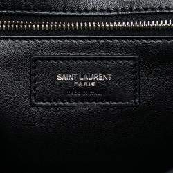 مملوكة مسبقًا حقيبة كتف سان لوران باريس غابي مونوغرام مبطنة جلد ضأن بمسامير سوداء